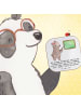 Mr. & Mrs. Panda Glas-Untersetzer Schwimmen Trainerin Inspiratio... in Weiß
