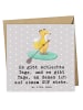 Mr. & Mrs. Panda Klappkarte Fuchs Stand Up Paddling mit Spruch in Grau Pastell