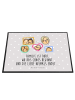 Mr. & Mrs. Panda Schreibauflage Igel Familie mit Spruch in Grau Pastell