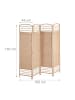 relaxdays Paravent in Natur- (B)180 x (H)180 cm