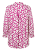 More & More Printbluse in graphical leaf print pink hibiscus
