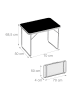 relaxdays Campingtisch in Schwarz - (B)70 x (H)68,5 x (T)50 cm