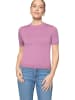 Zero  Kurzarmpullover mit Wellensaum in Smoky Grape