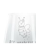 Mr. & Mrs. Panda Windlicht Biene Blume mit Spruch in Transparent