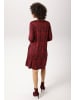 Aniston CASUAL A-Linien-Kleid in dunkelrot-rot-weinrot