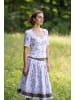 Berwin Passenrock mit floralem Muster und Corddetail