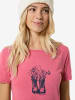super.natural Merino T-Shirt W FLOWER BOOTS TEE in rosa