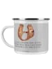 Mr. & Mrs. Panda Tasse 4. Hochzeitstag Seidenhochzeit mit Spruch in Heather Grey