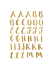 Fabfabstickers Bügelfolien „ABC“ in verspielter Schrift in Gold