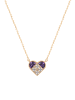faina Women Pendant Necklace in Rose Gold Violet