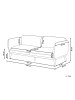 Beliani 3-Sitzer Sofa LJUNG in Beige/Braun - (W) 210 x (H) 82 x (L) 82 cm