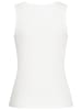 Cloud5ive Cloud5ive Cloud5ive Damen Ribbed Tank Top mit Knopfleiste und Federprint in white