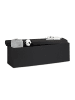relaxdays Faltbare Sitzbank in Schwarz - (B)114 x (H)38 x (T)38 cm
