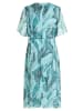 BETTY & CO Chiffonkleid mit Flügelärmeln in Petrol/Mint