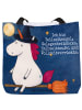 Mr. & Mrs. Panda Tasche Einhorn Hexe Design mit Spruch in Weiß