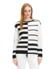 Betty Barclay Strickpullover mit U-Boot-Ausschnitt in Patch Black/Cream