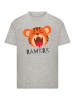 F4NT4STIC T-Shirt Tiger süßes Tier in grau meliert