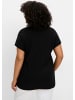 sheego T-Shirt in schwarz