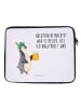 Mr. & Mrs. Panda Notebook Tasche Pinguin Bier mit Spruch in Weiß