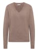 Cecil Cosy short V-neck in Chocolate Mousse Melange