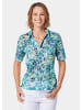GOLDNER Hautangenehmes Druck-Poloshirt in marine / gemustert
