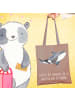 Mr. & Mrs. Panda Shopping Tasche Fehler lernen wachsen mit Spruch in Braun Pastell