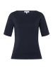 More & More klassisches Basic-Kurzarmshirt in marine