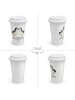 Mr. & Mrs. Panda ToGo Kaffeebecher Pinguin Liebe mit Spruch in Weiß