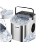 tectake Eiswürfelmaschine Arctic inklusive Eiskorb und Eisschaufel, silber