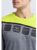 erima 5-C Longsleeve in grau melange/lime pop/schwarz