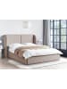 Beliani Doppelbett MONESTIER in Beige - (W) 204 x (H) 115 x (L) 220 cm