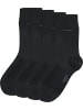 camano Baumwolle Unisex-Socken 4 Paar ca-soft in schwarz