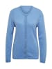 GOLDNER Kurzgröße:  Eleganter Herbstcardigan mit Rundhals in himmelblau