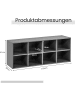 COSTWAY Schuhbank Bücherregal bis zu 230kg in Grau