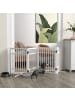 Pawhut Hunde Absperrgitter Weiß 183L x 24,5B x 61H cm