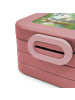 Mr. & Mrs. Panda Bento Box Hase Igel Design mit Spruch in Rot Pastell