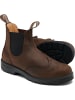 Blundstone Chelsea Boot "#2444 Brogued Antique Brown Leather (Classics Series)" in Braun