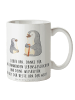 Mr. & Mrs. Panda Becher Pinguin Opa Enkel mit Spruch in Weiß