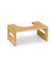 relaxdays Toilettenhocker in Natur - (B)43,5 x (H)18,5 x (T)28 cm
