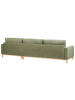 Beliani Ecksofa SIGGARD in Grün/Braun - (W) 296 x (H) 82 x (L) 163 cm