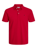 Jack & Jones Polo Shirt JJEPAULOS Sommer Hemd Kragen Pique Cotton in Rot-2