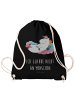 Mr. & Mrs. Panda gym rucksack Einhorn Wolke 7 mit Spruch in Schwarz