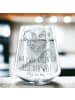Mr. & Mrs. Panda Trinkglas Mäuse Herz mit Spruch in Transparent