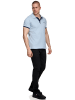 Rusty Neal Kontrast Polo Pique Shirt Regular Fit in Hell Blau / Marine