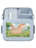 Mr. & Mrs. Panda Lunchbox Pferd Springen Design ohne Spruch in Blau Pastell