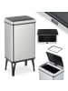 relaxdays Mülleimer mit Sensor in Silber - 40 Liter