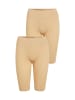 Vila Leggingshorts 2er-Set Figurformend Gerippter Bund in Sand
