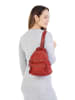 Cluty Rucksack echt Leder in rot