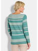 GOLDNER Strickpullover im Ringel-Look in salbei / gemustert