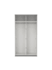ebuy24 Schiebetürenschrank Como (2-türig) Weiß 119 x 67 cm